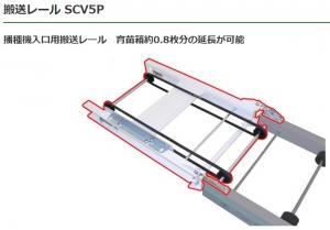 播種機入口用搬送レール　育苗箱約0.8枚分の延長が可能 SCV5P