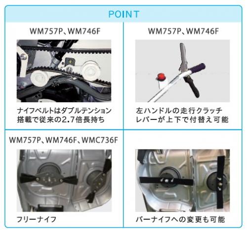 イセキアグリ(オーレック)　自走二面畦草刈機　ウイングモアー　WM746F